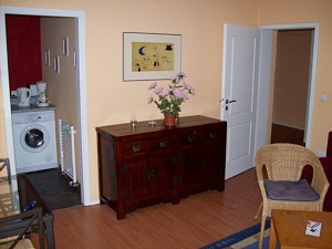 original Chinese sideboard between kitchen and entrance hall