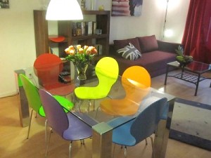 colourful dining table